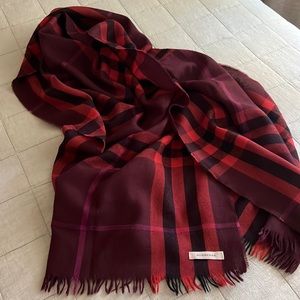 Burberry wool plaid scarf